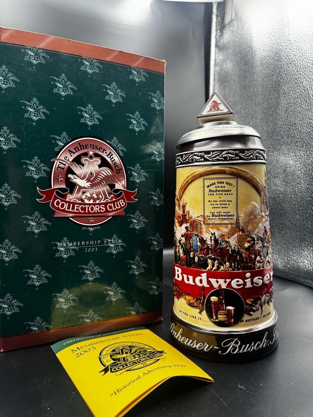 Anheuser-busch Collectors Club Membership Steins 2002 2003 2005 - ,